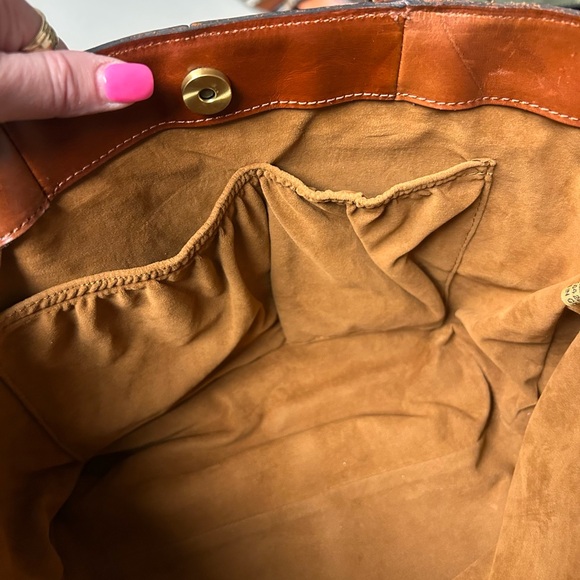 Patricia Nash Brown Leather Mallory Tote Bag with dust bag - Picture 12 of 13